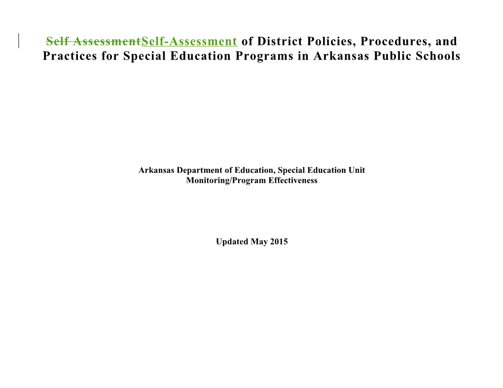 Arkansas Department of Education, Special Education Unit