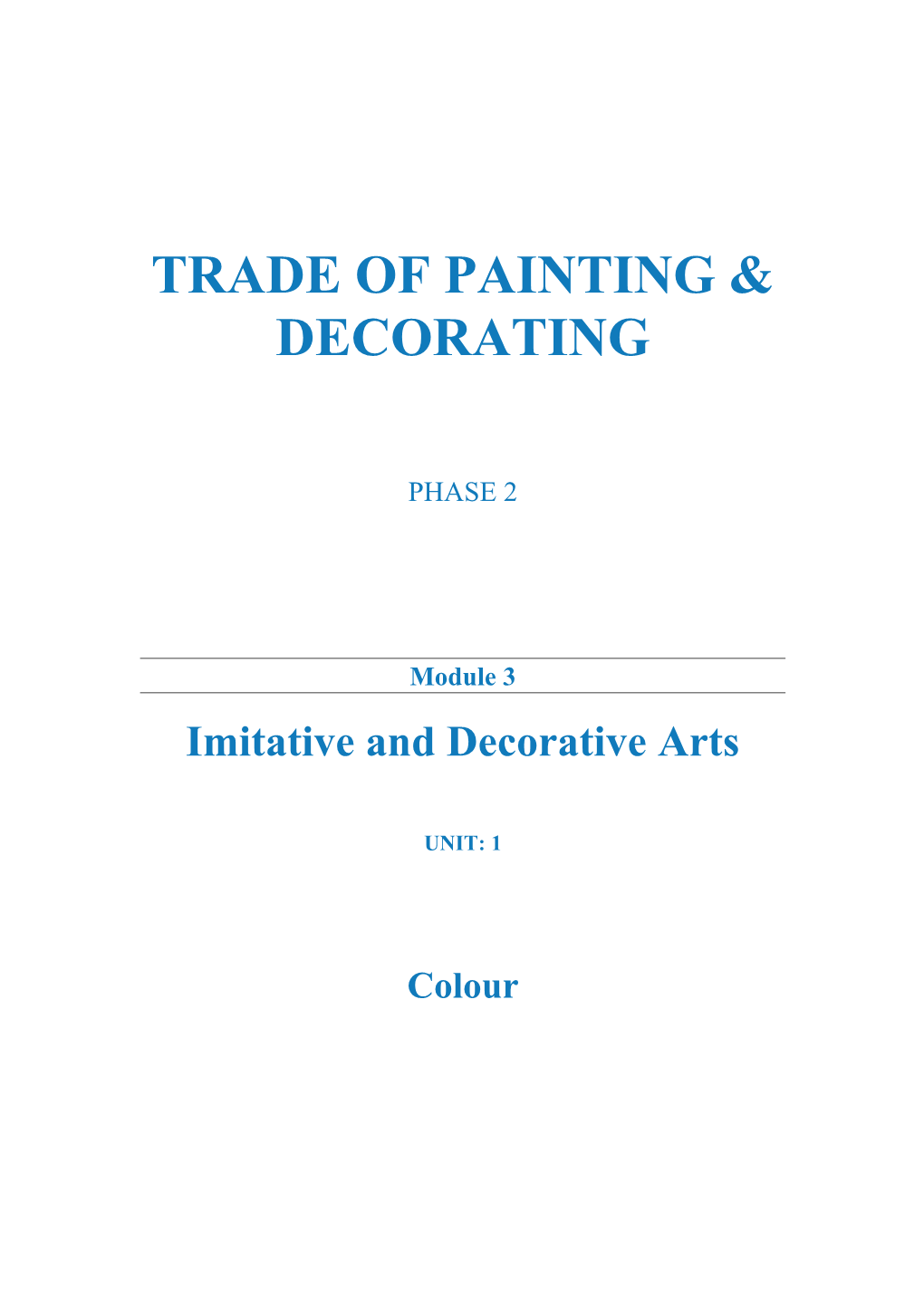 Imitative and Decorative Arts