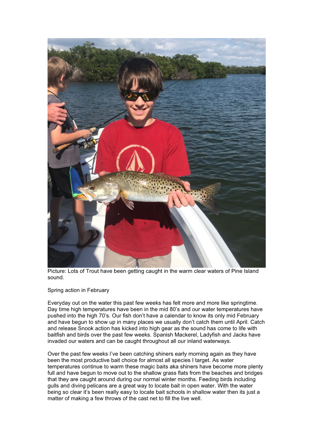 Picture: Lots of Trout Have Been Getting Caught in the Warm Clear Waters of Pine Island Sound