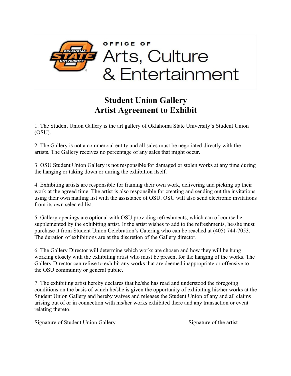 Student Union Gallery