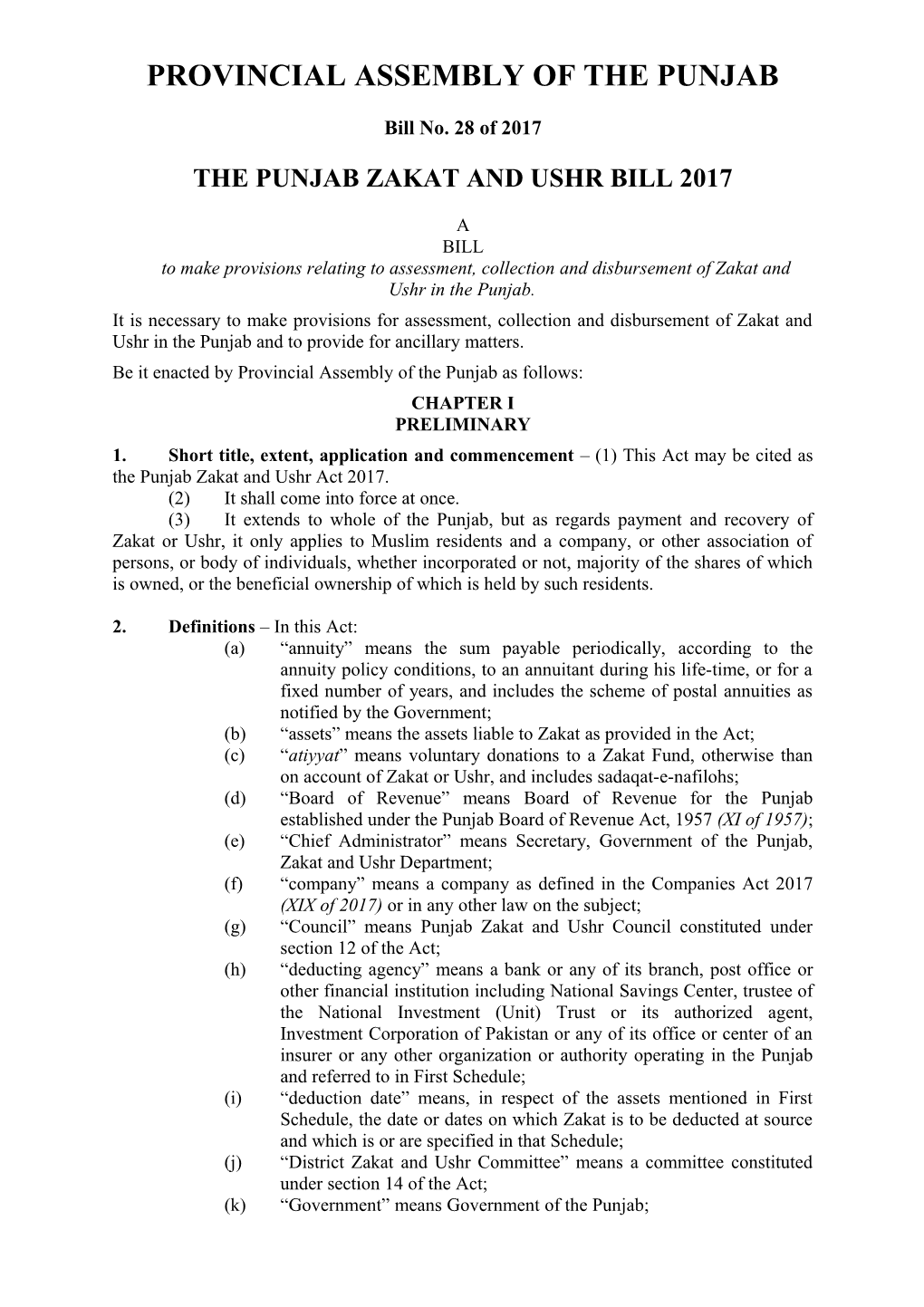 Vetted PEP (Amendment) Bill: 24.4.2017