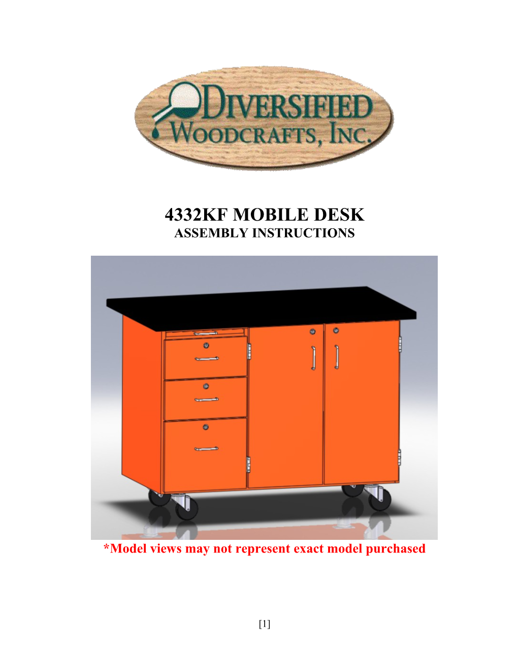 4332Kf Mobile Desk