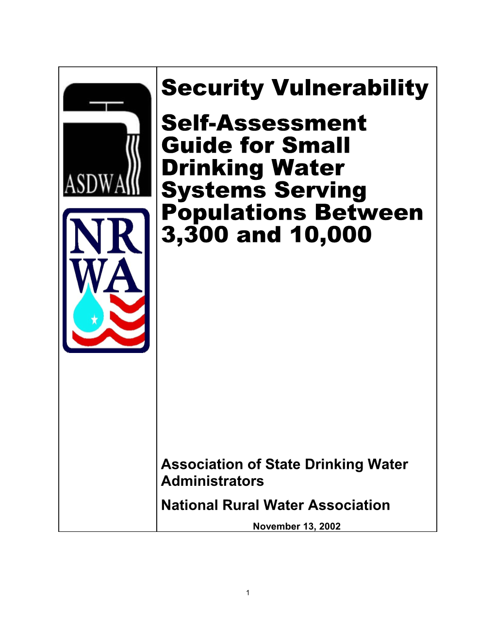 Security Vulnerability Self-Assessment Guide for Small Water Systems 4
