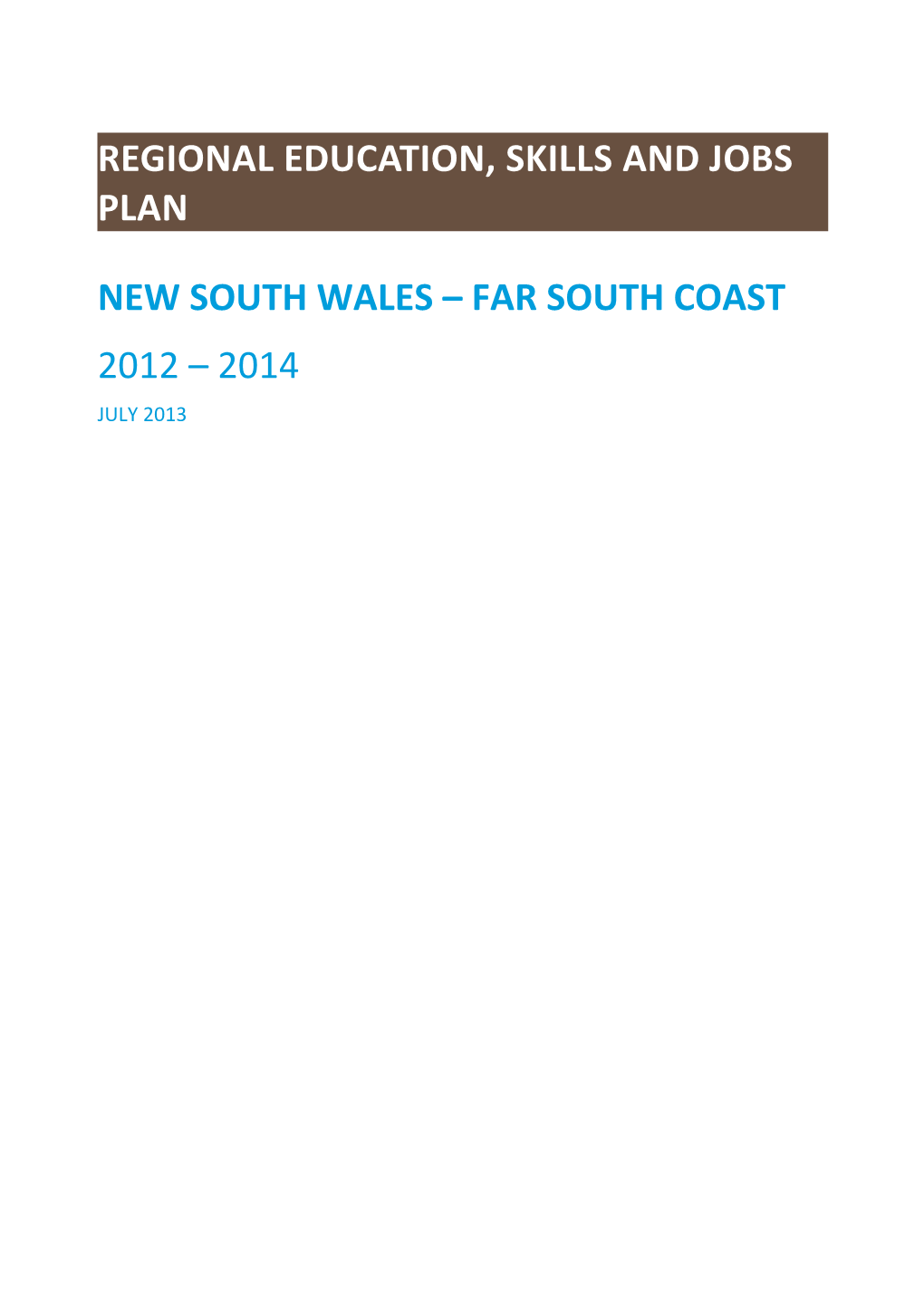 Regional Education, Skills and Jobs Plan s1