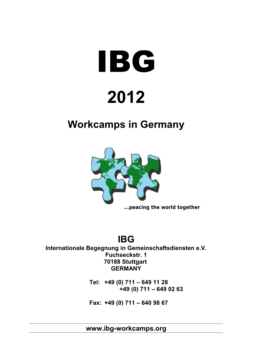IBG Germany Workcamps 2012