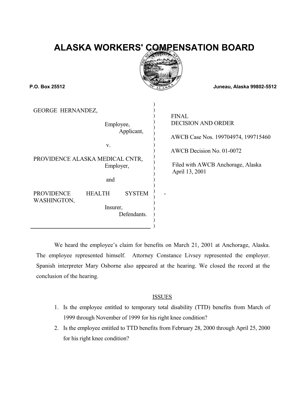 Alaska Workers' Compensation Board s16