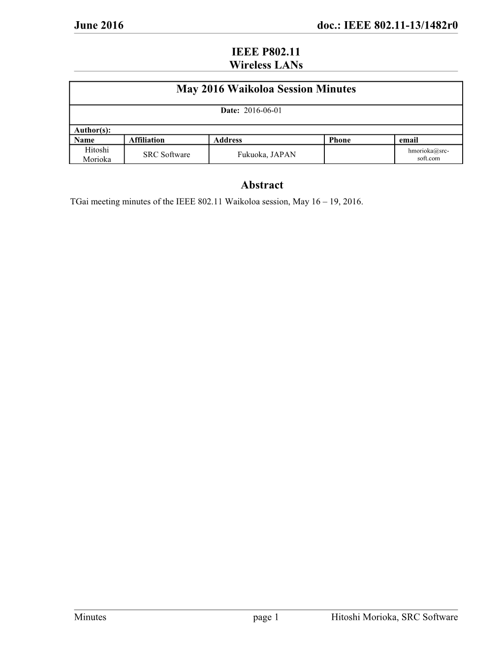 Tgai May 2016 Waikoloa Meeting Minutes