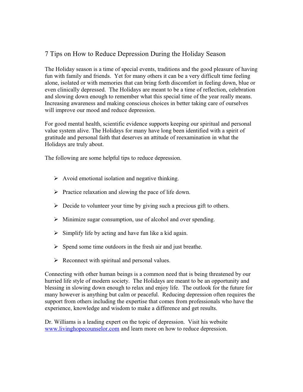 7 Tips on How to Reduce Depression During the Holidays