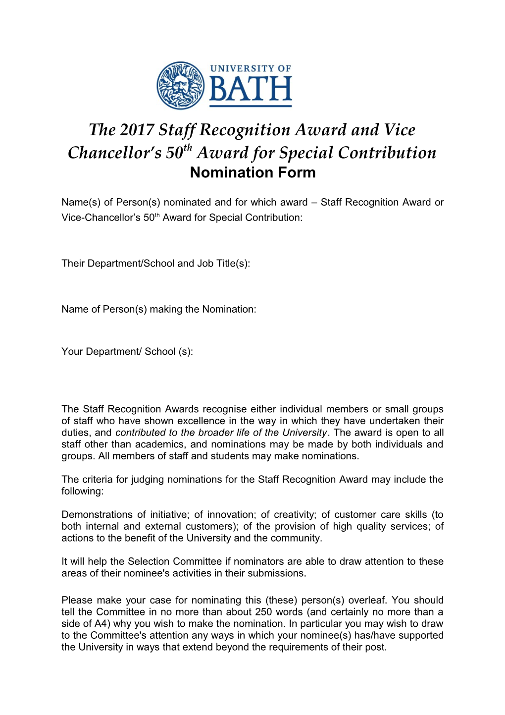 The 2017 Staff Recognition Award and Vice Chancellor S 50Th Award for Special Contribution