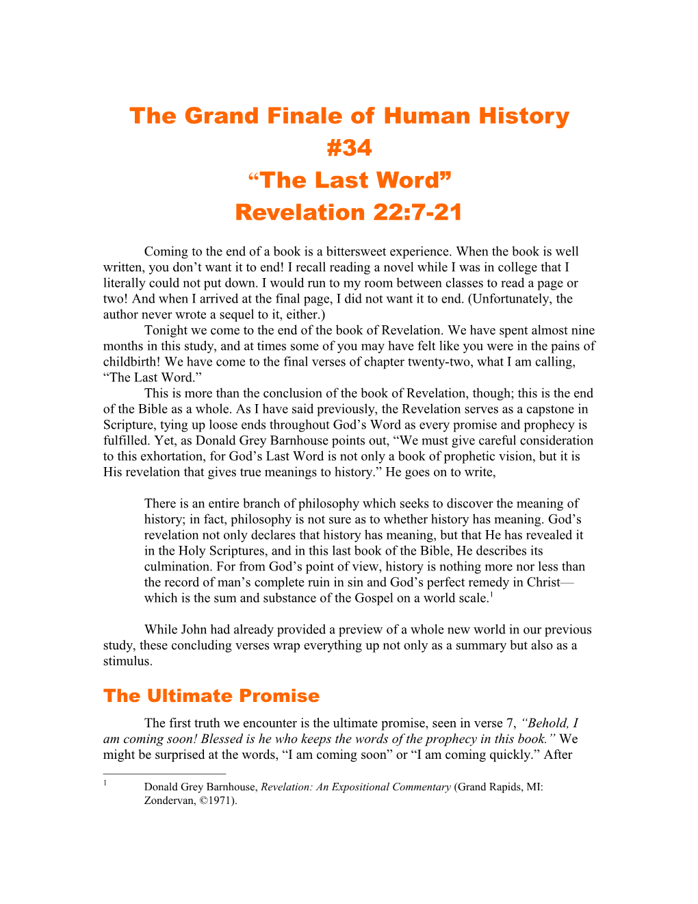 The Grand Finale of Human History #34
