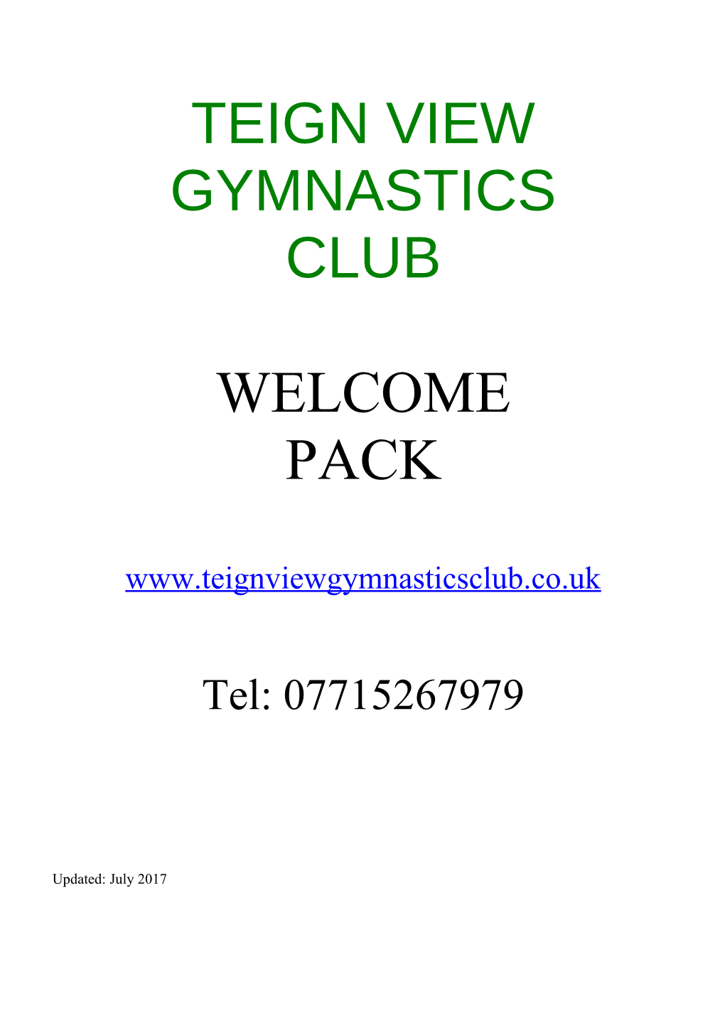 Welcome to Our Gymnastics Club