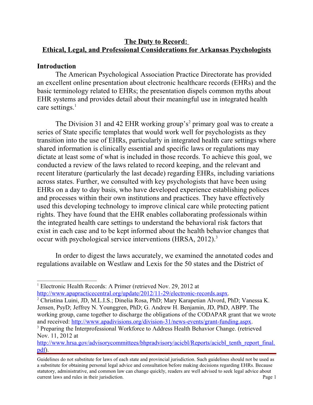 Ethical, Legal, and Professional Considerations for Arkansas Psychologists