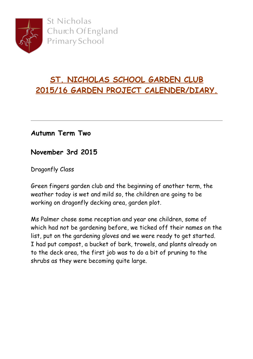 St. Nicholas School Garden Club s1