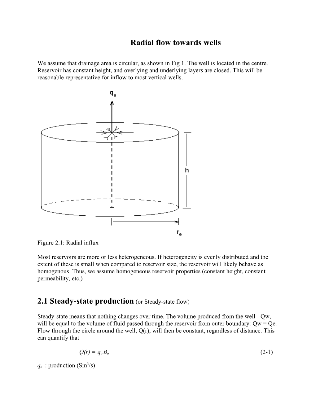 Radial Flow Towards Wells