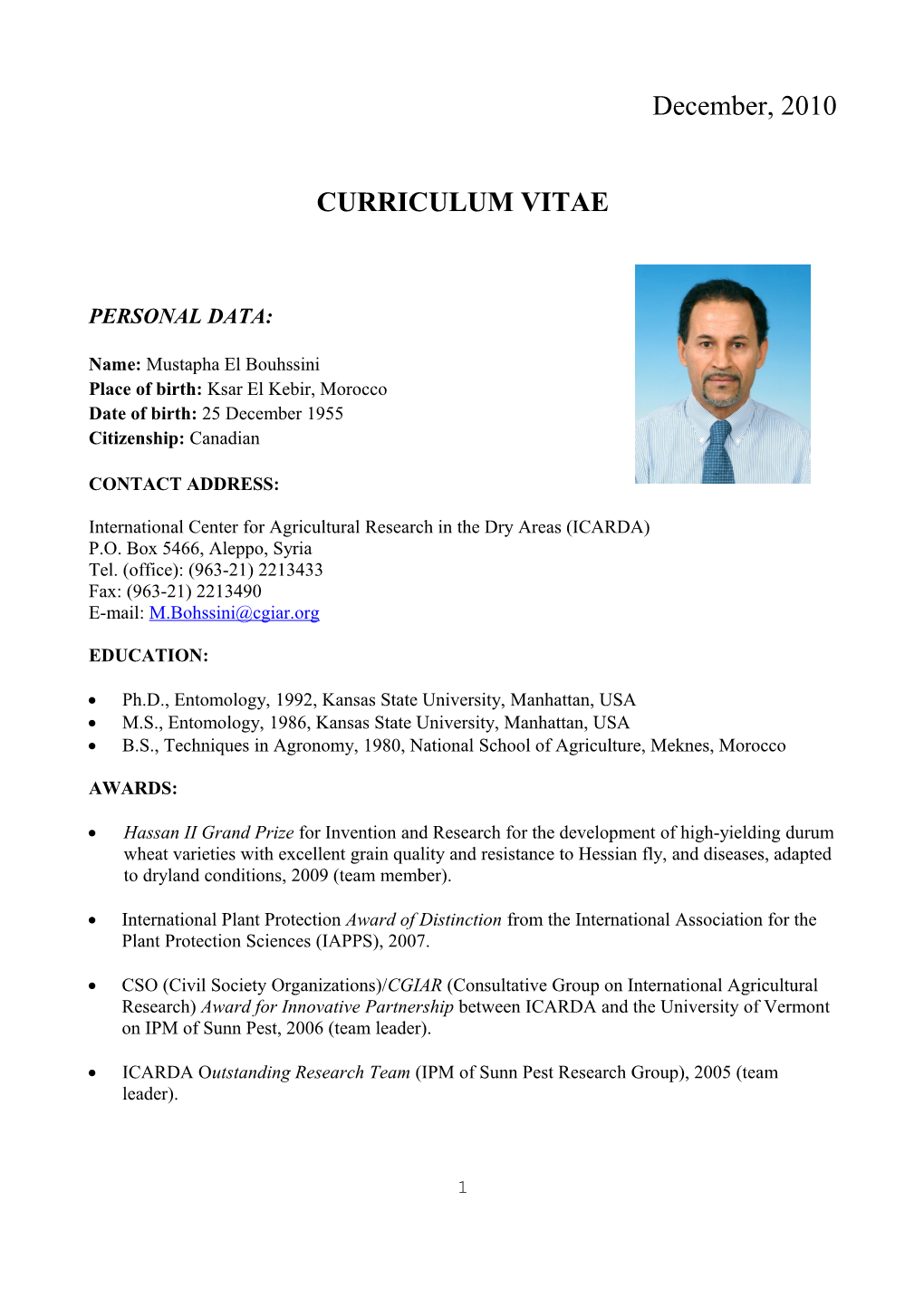 Curriculum Vitae s176