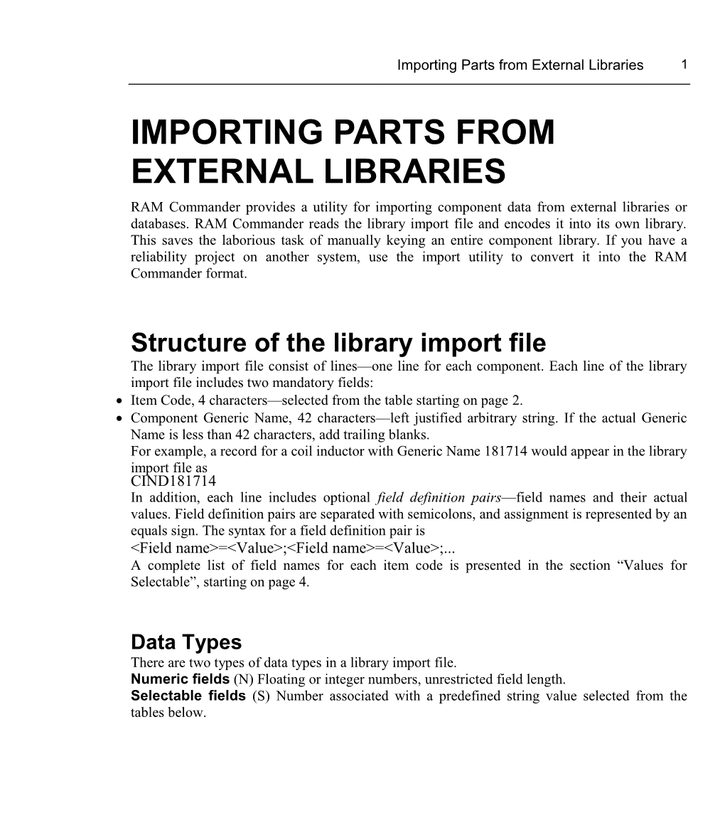Importing Parts from External Libraries