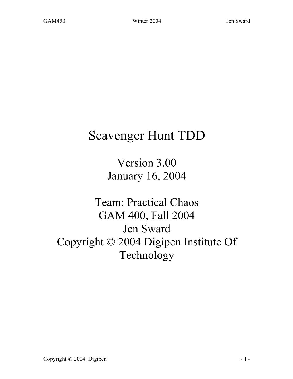 Scavenger Hunt TDD