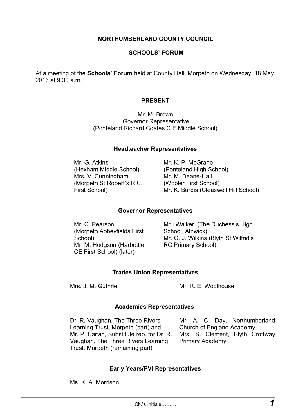 Northumberland County Council s1