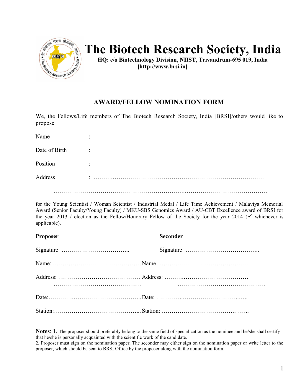 The Biotech Research Society