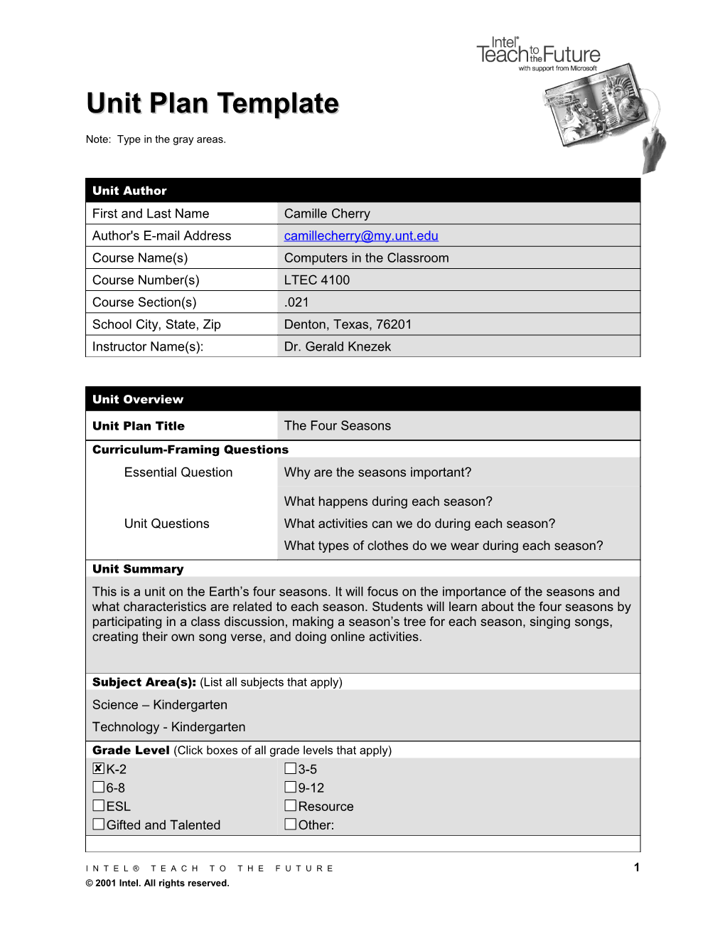 Unit Plan Template s1