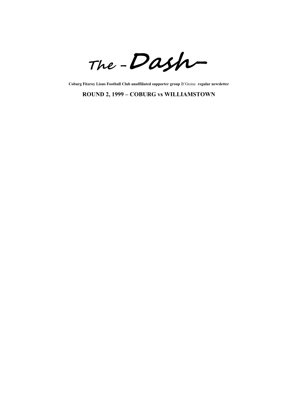 The Dash Volume 1 No 1 (MOB Reference N0801)