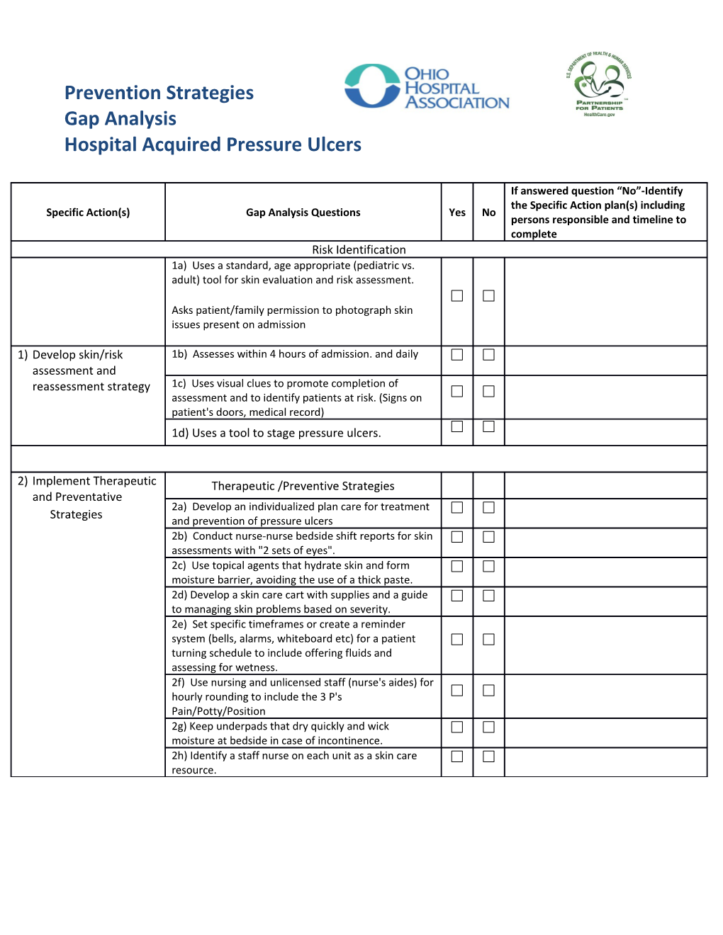 Hospital Acquired Pressure Ulcers