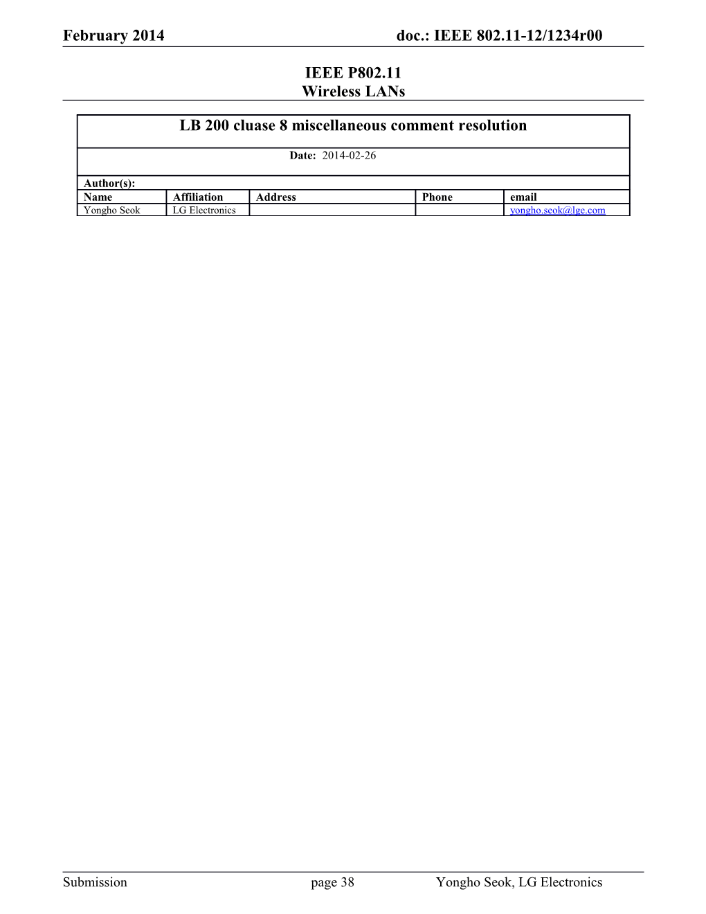 IEEE P802.11 Wireless Lans s174