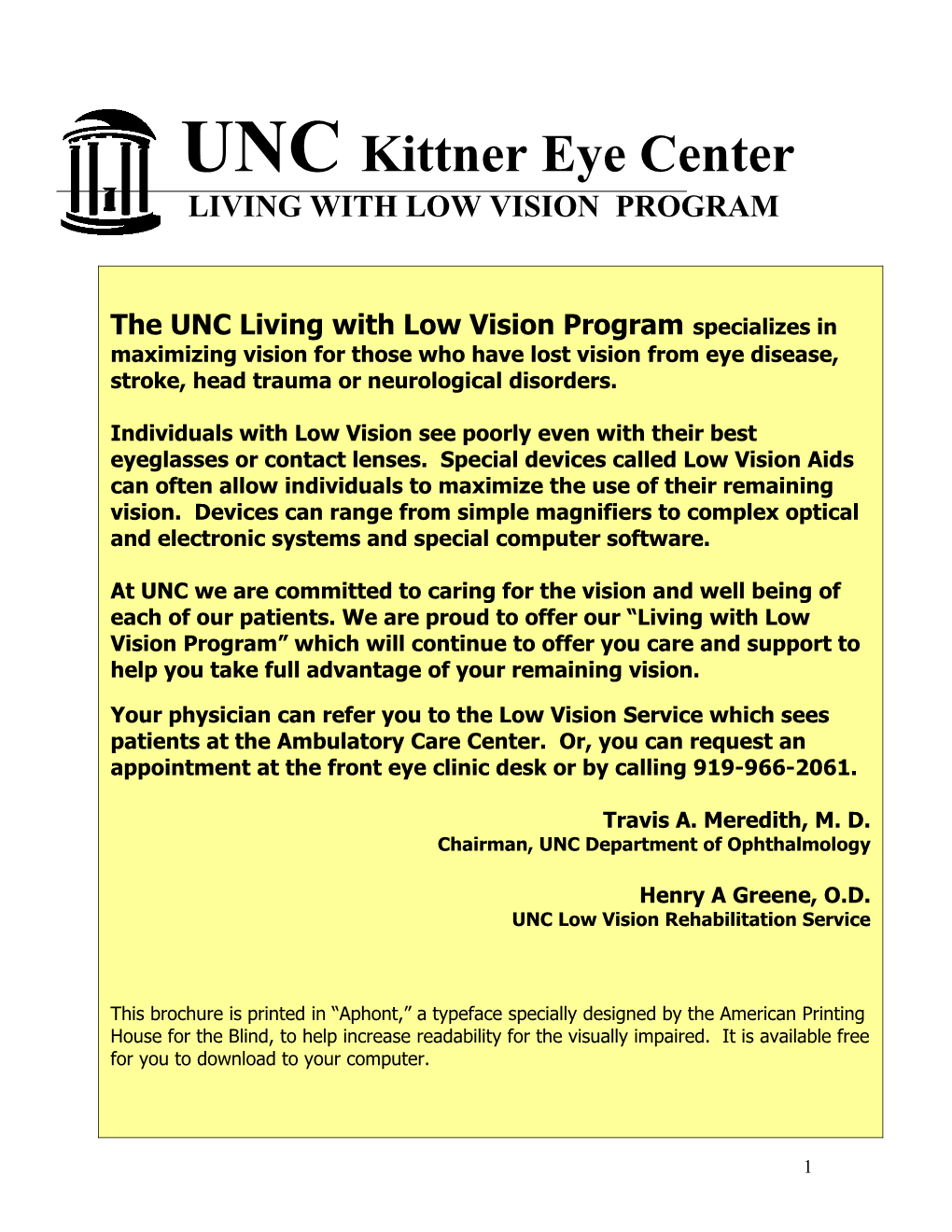 UNC Kittner Eye Center