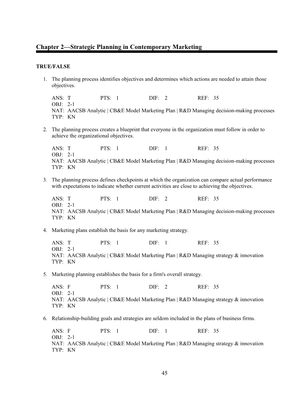 Chapter 2 Strategic Planning in Contemporary Marketing