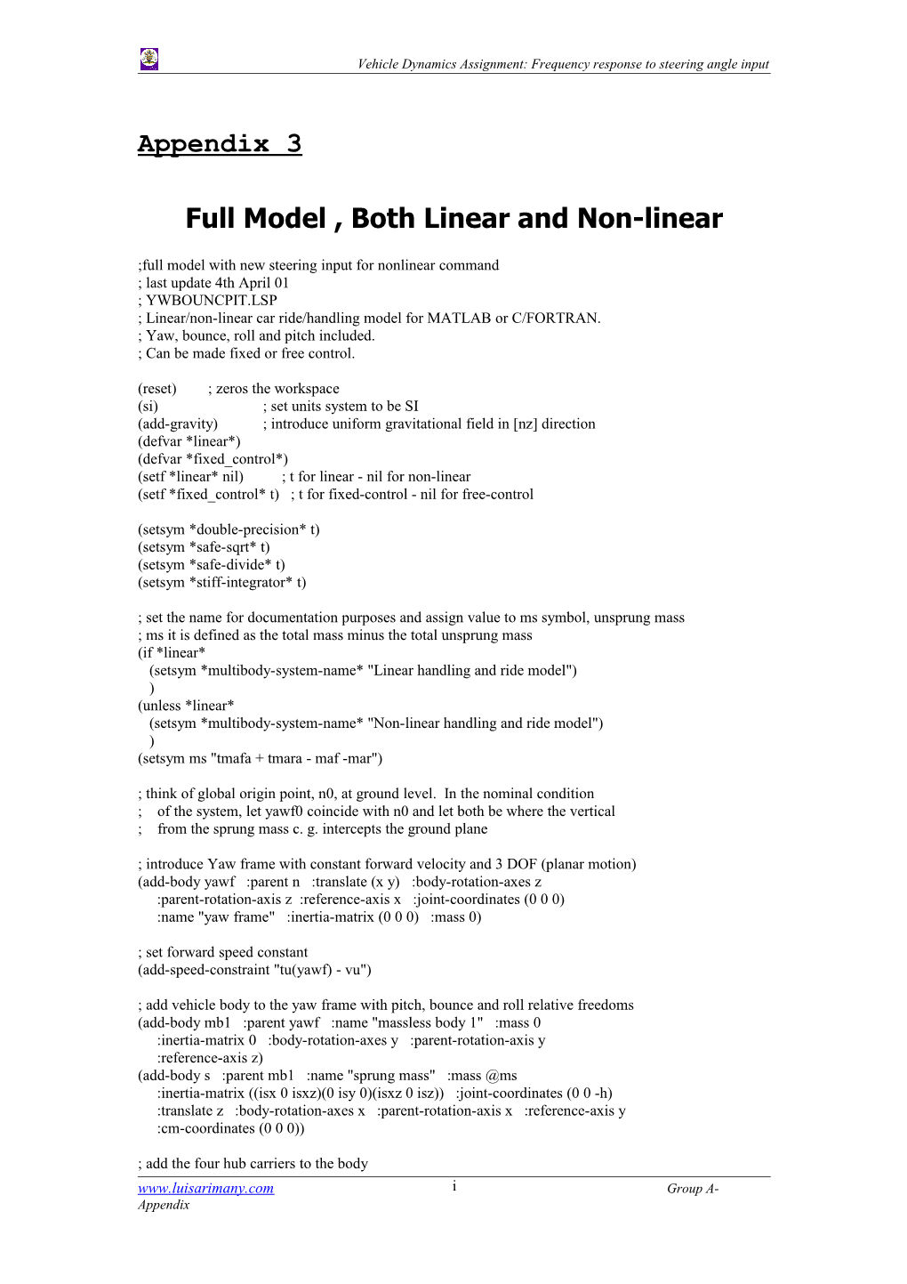 Full Model , Both Linear and Non-Linear