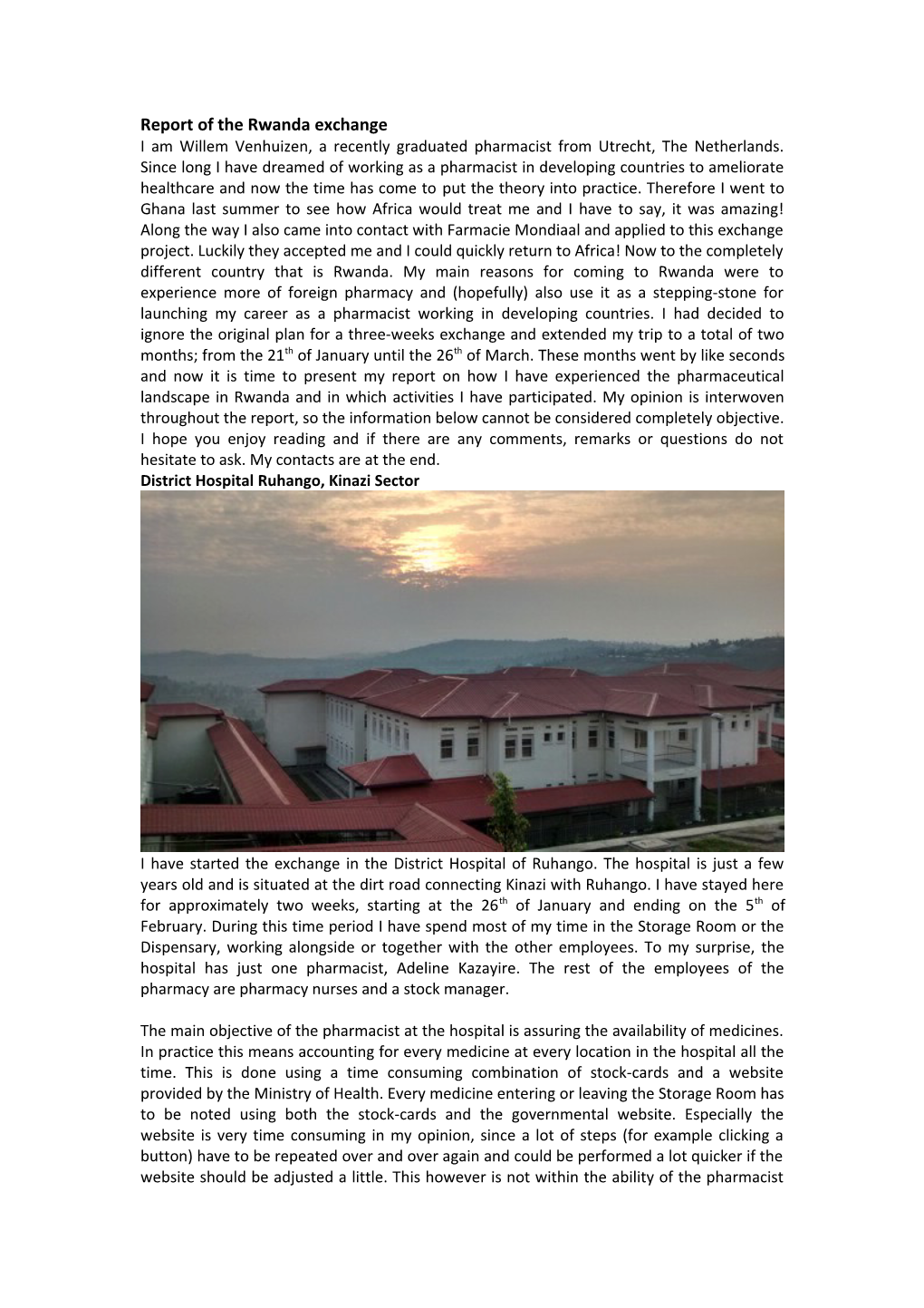 Report of the Rwanda Exchange
