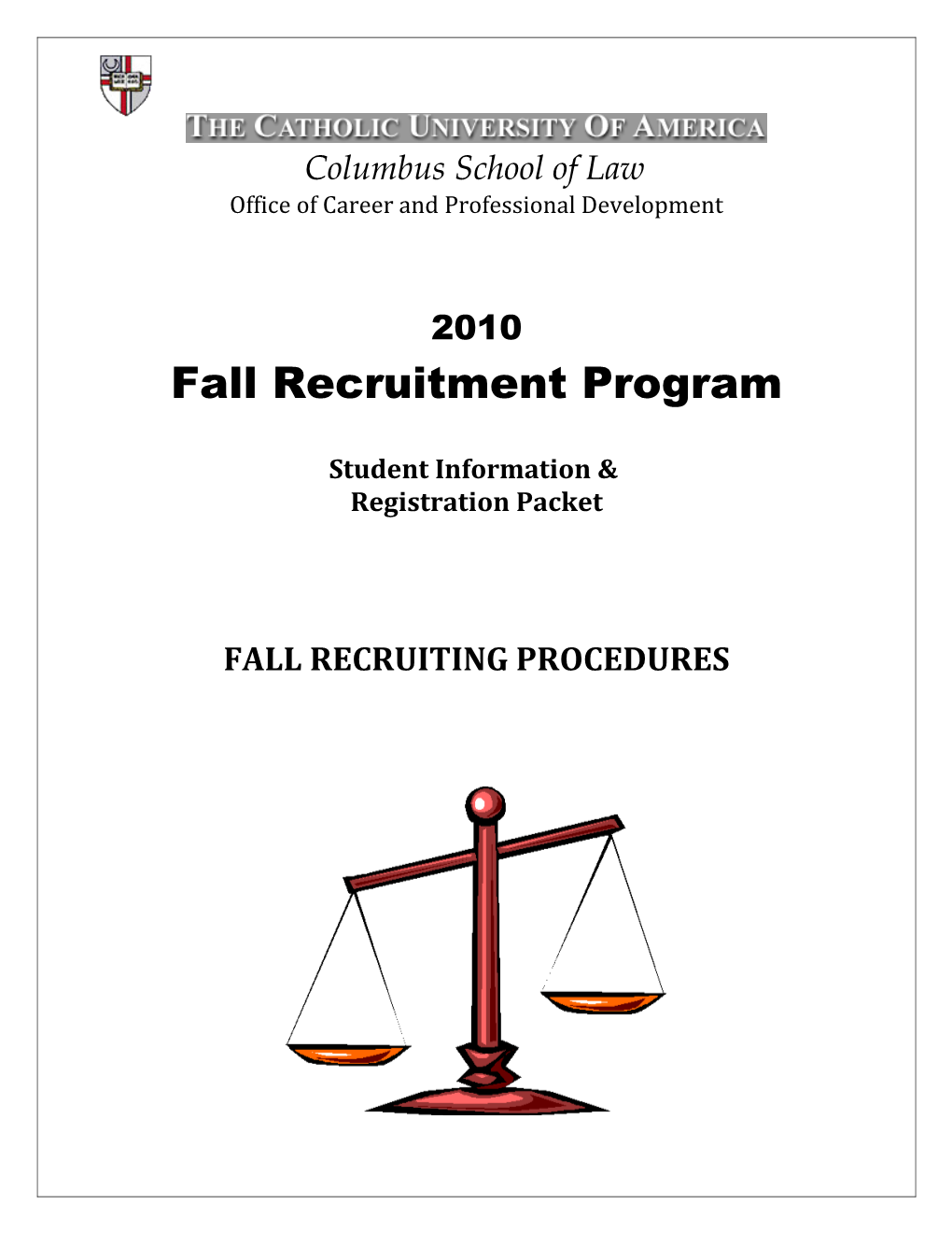 Fall 2003 Recruiting Program