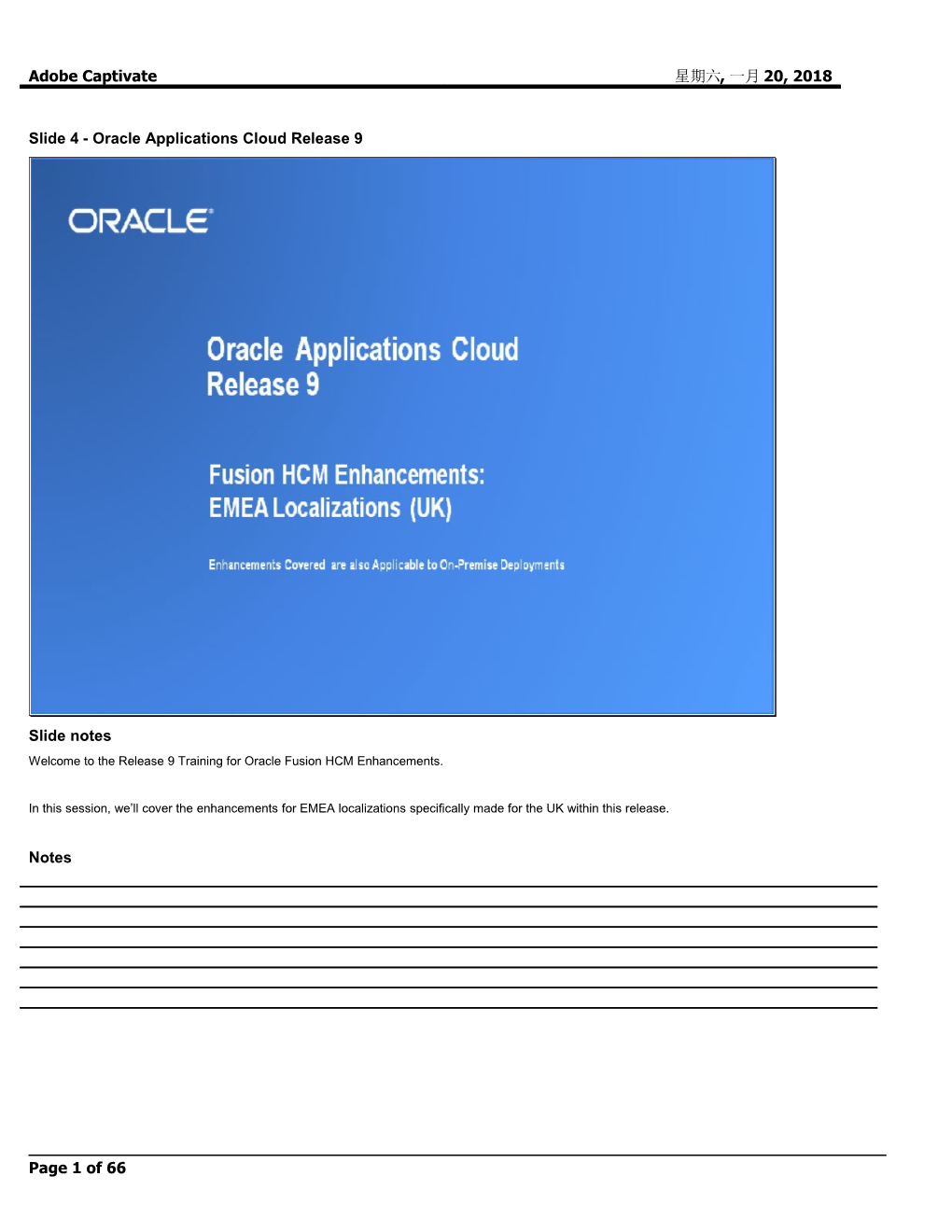 Slide 4 - Oracle Applications Cloud Release 9