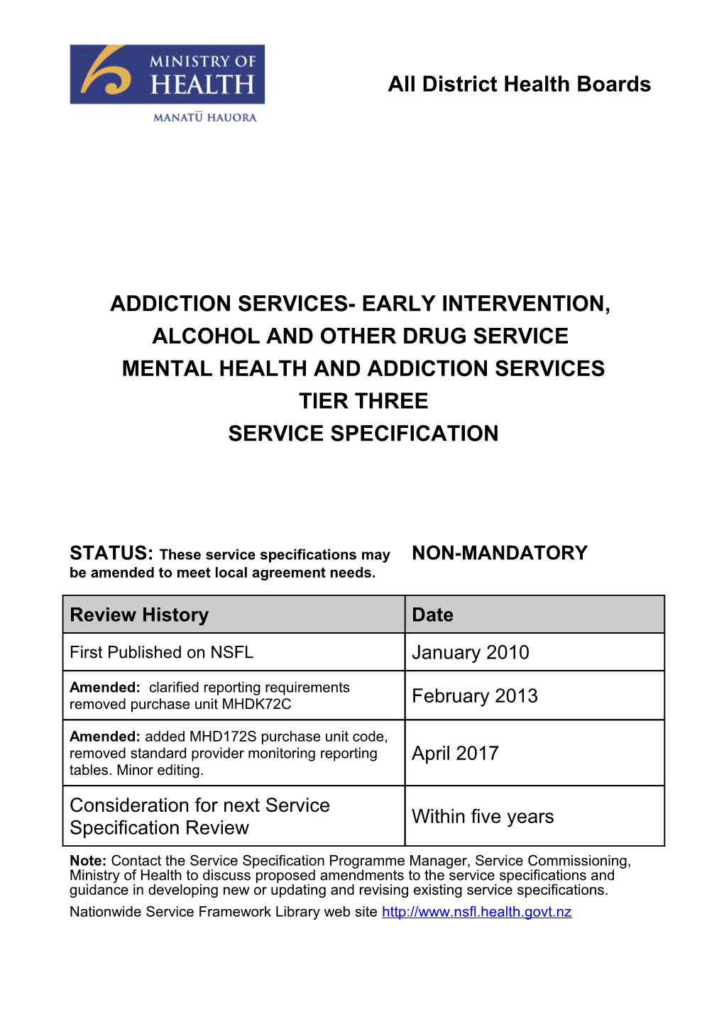 Early Intervention Alcohol and Other Drug Service