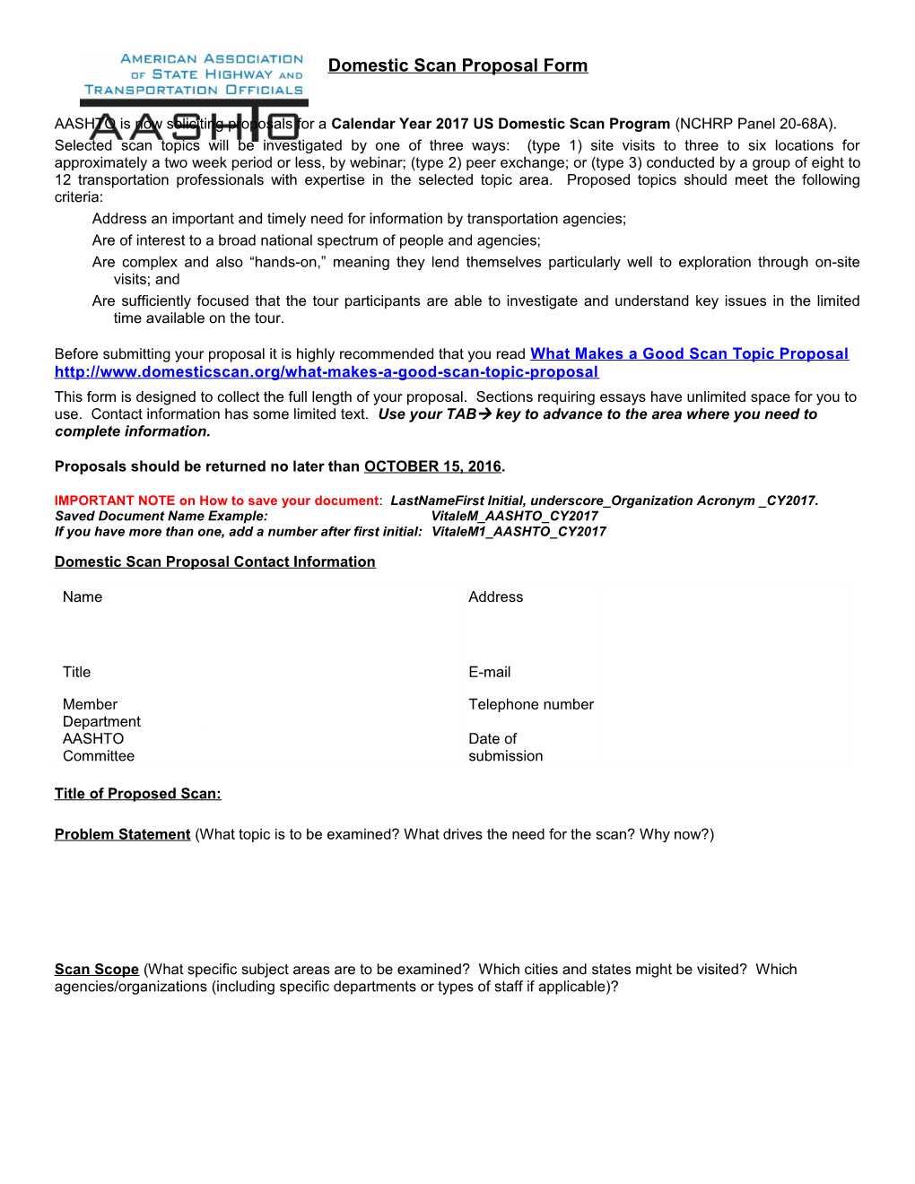 AASHTO Domestic Scan Proposal Form s6