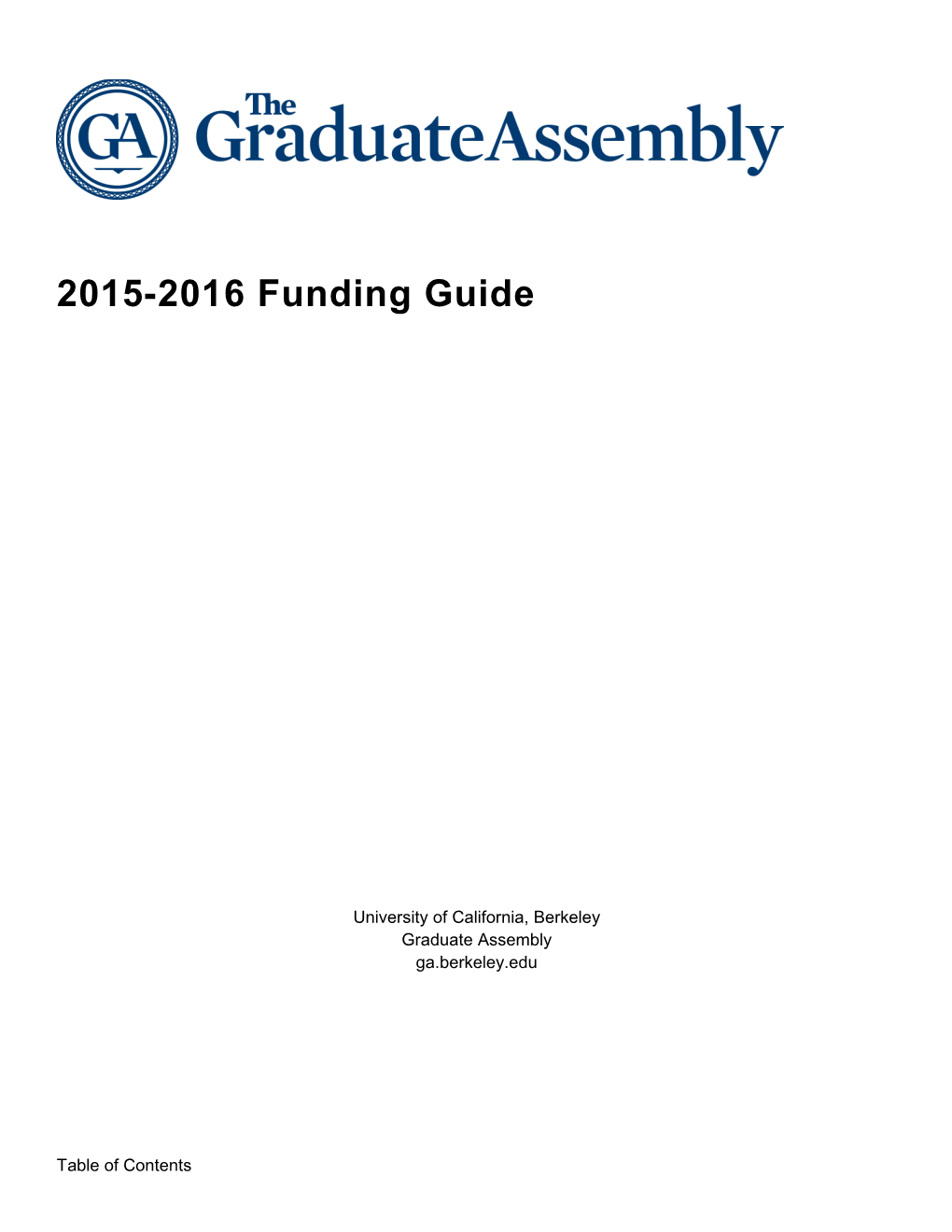 2015-2016 Funding Guide