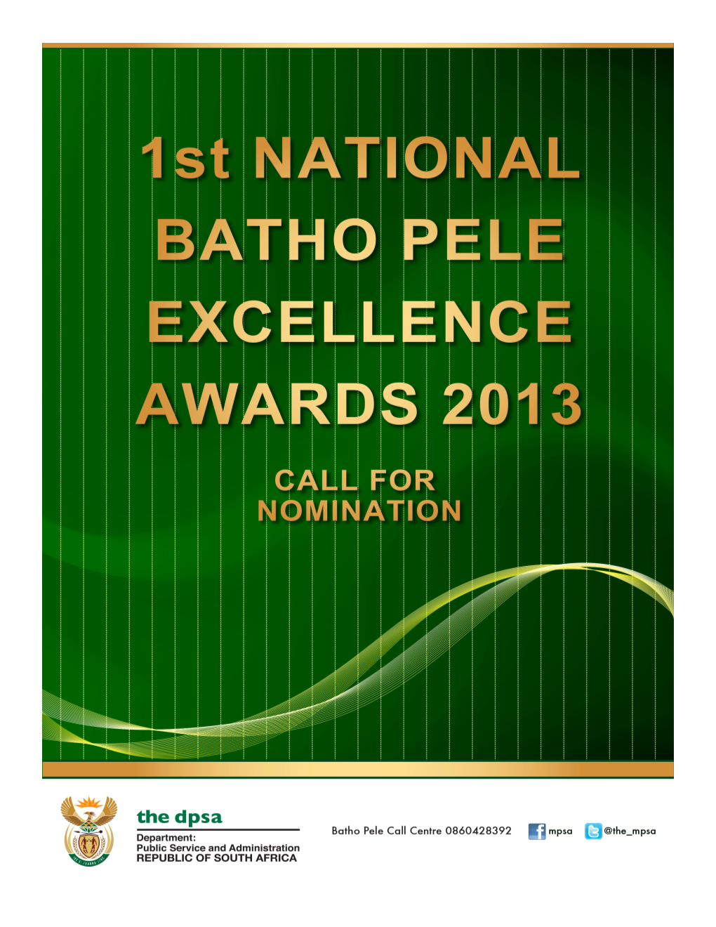 1St National Batho Pele Excellence Awards 2013