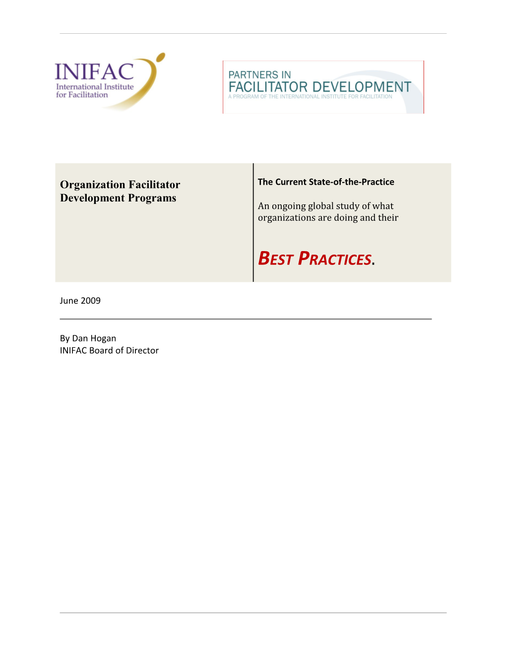 Encourage Organizations to Create and Sustain an Internal Facilitator Development Program