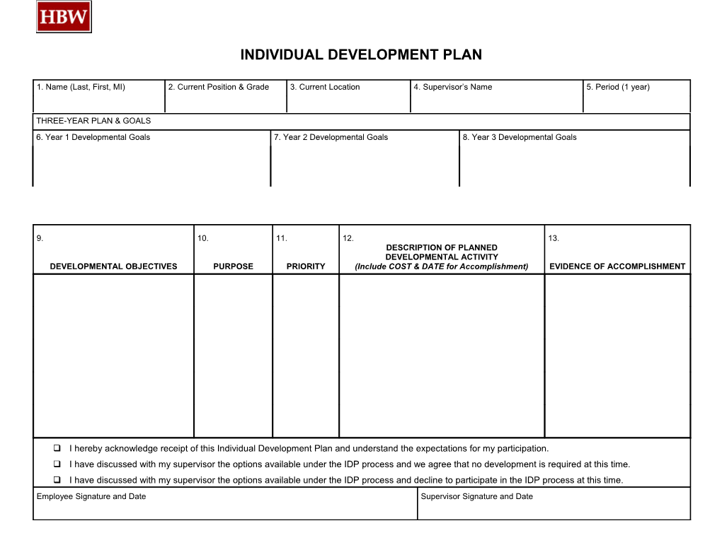Individual Development Plan s3