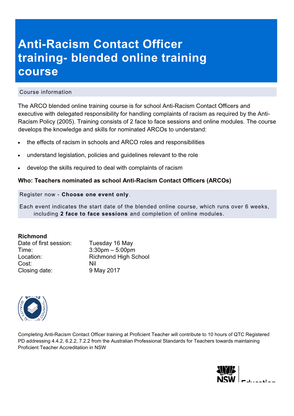 Course Information s14