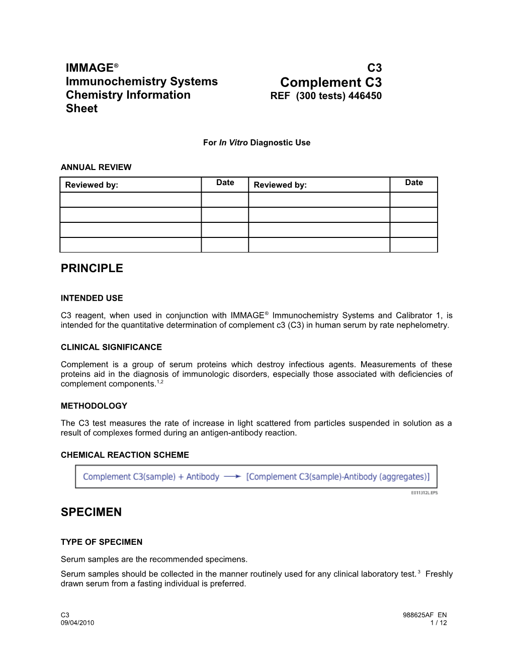 For in Vitro Diagnostic Use s12