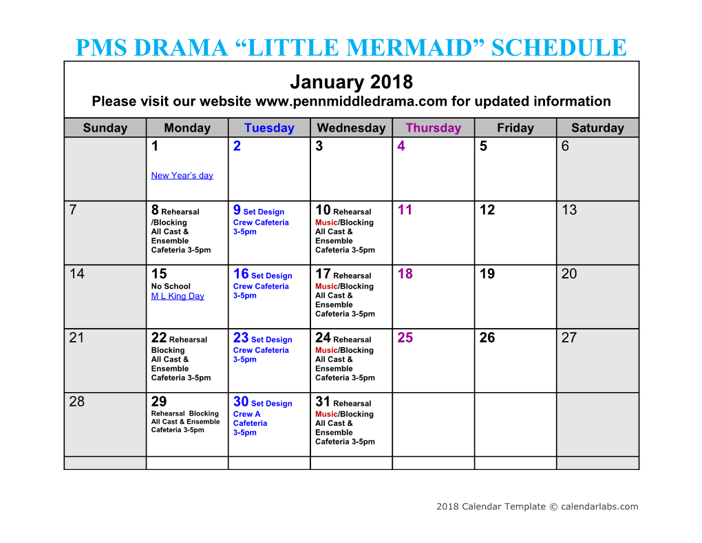 2018 Monthly Calendar - Calendarlabs.Com s2