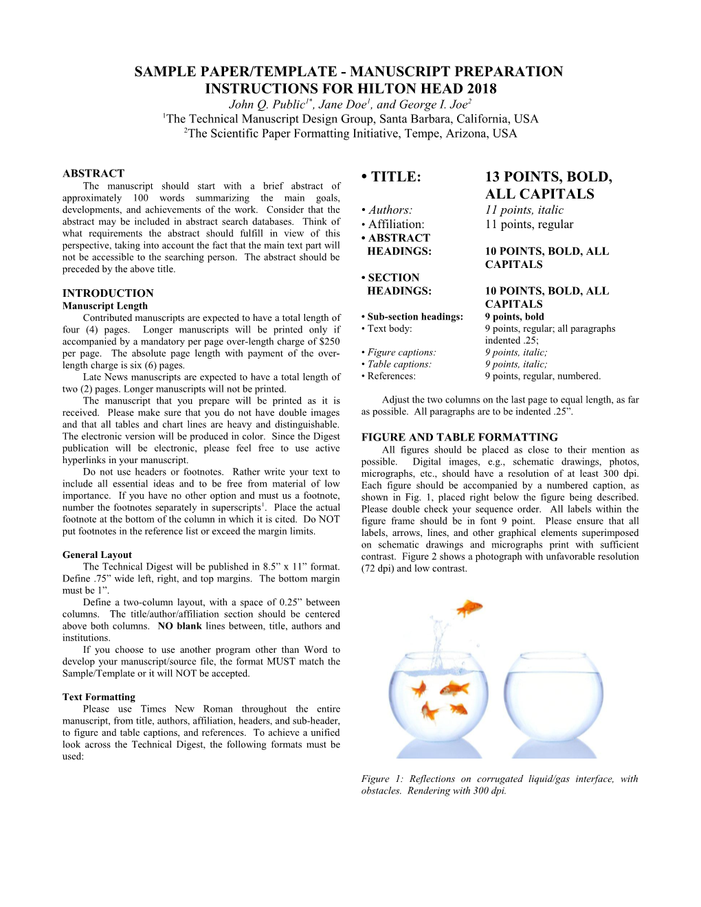 Sample Paper/TEMPLATE - Manuscript Preparation