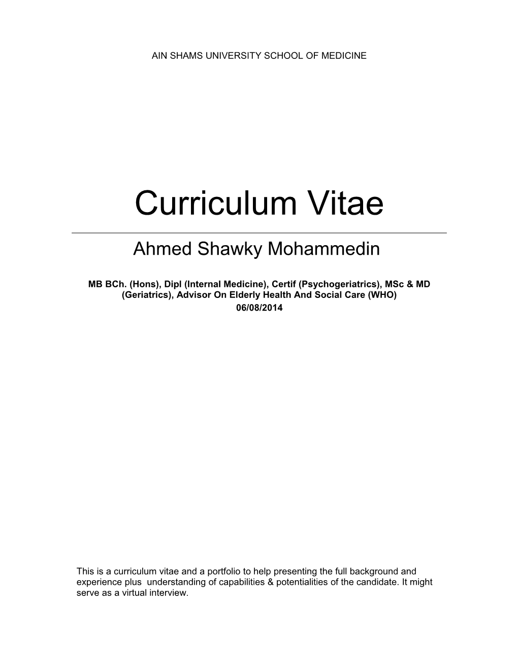 Ahmed Shawky Mohammedin CV Version 15
