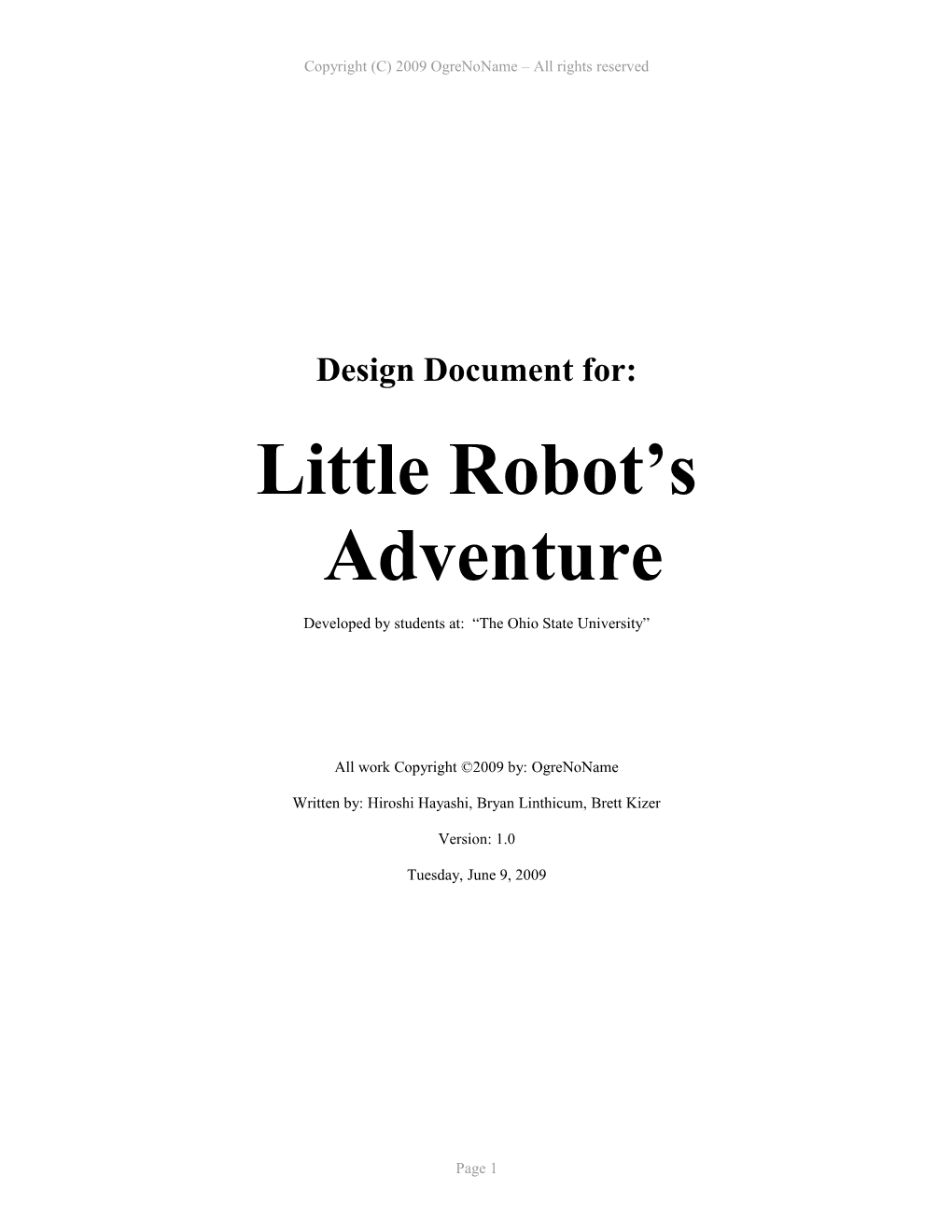 Design Document For