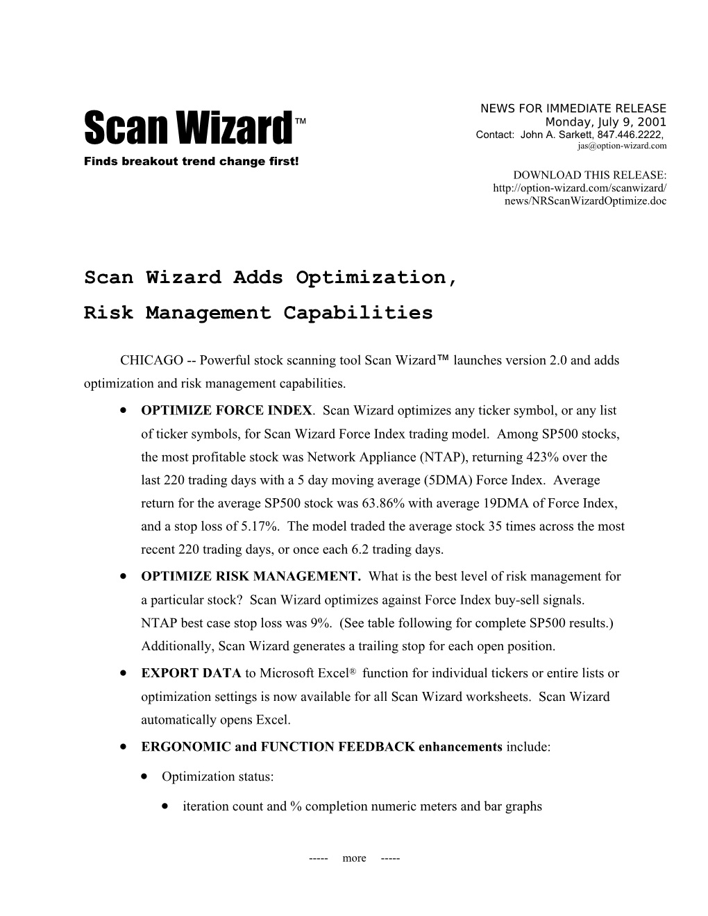 NR Option Wizard 7.2