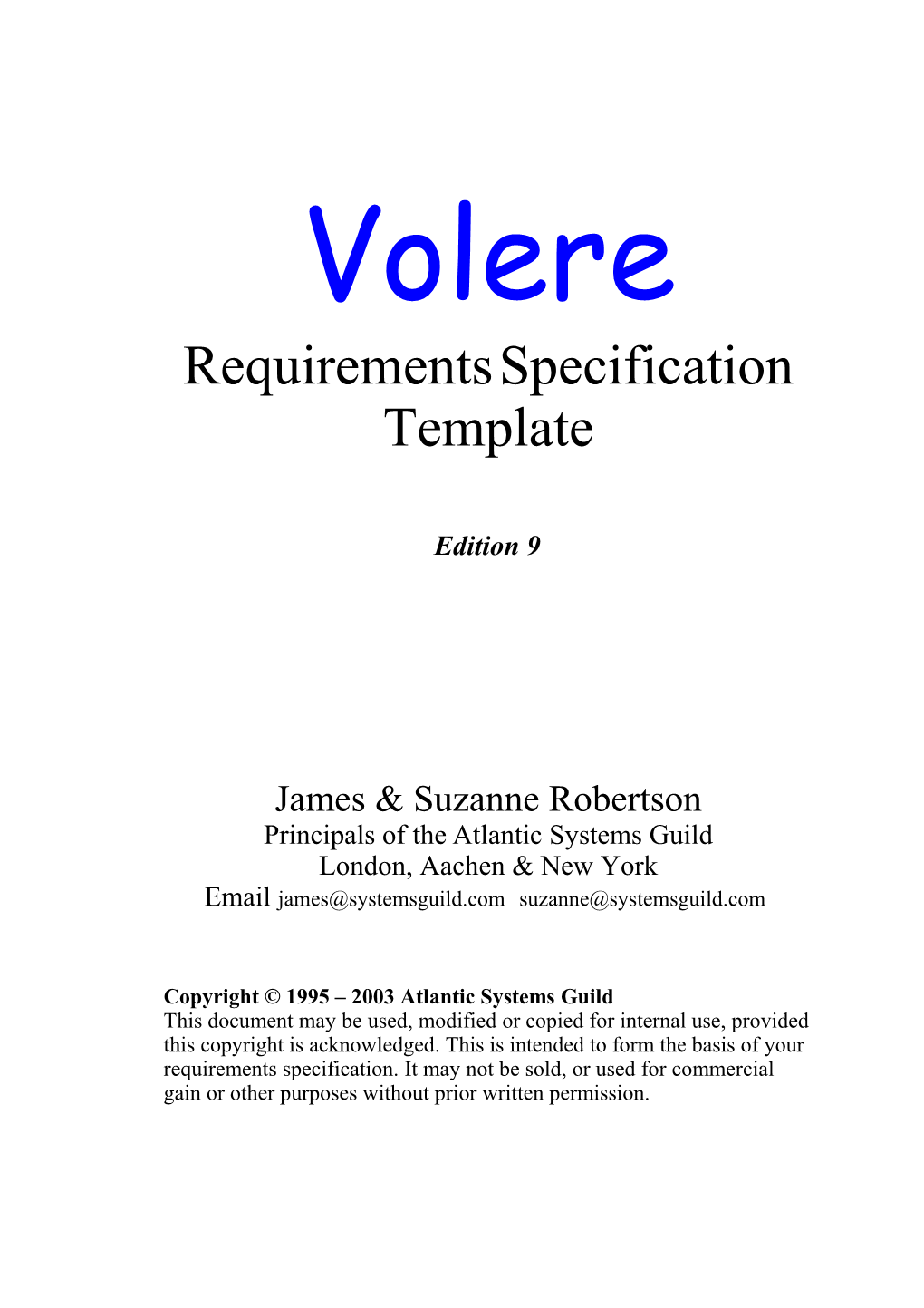 Requirements Specification Template s1