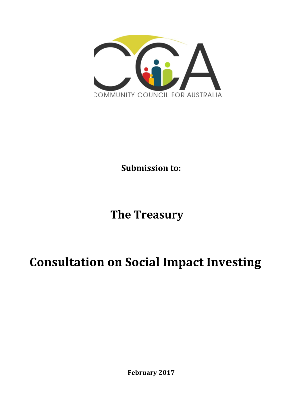 Consultation on Social Impact Investing