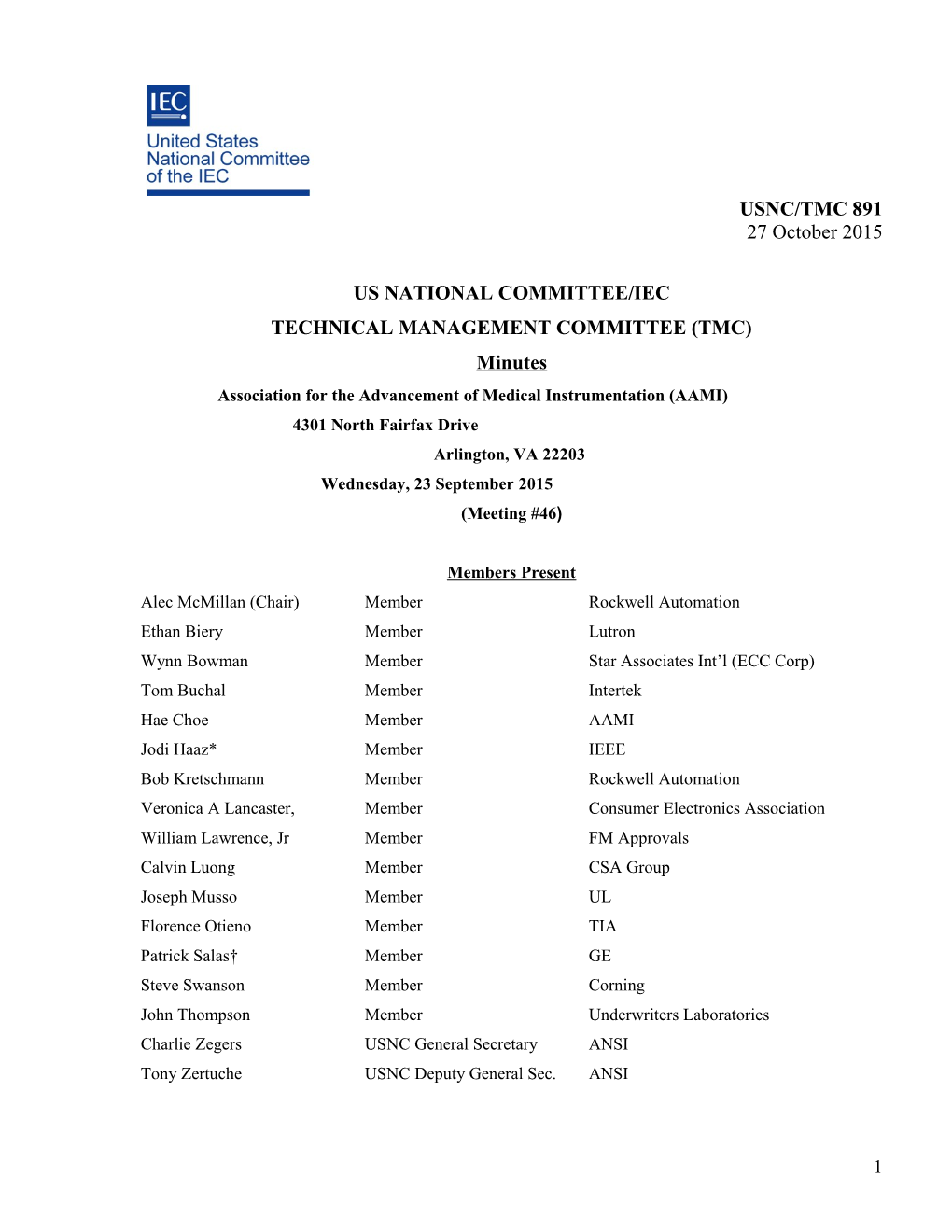 Technical Management Committee (Tmc) s1