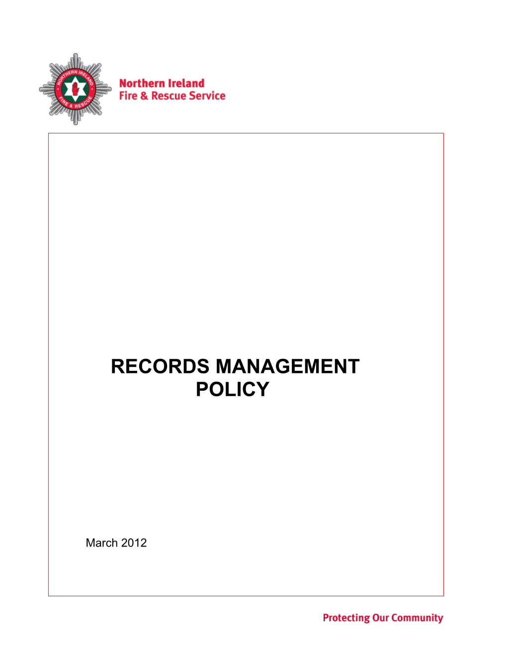 Records Management Policy Statement